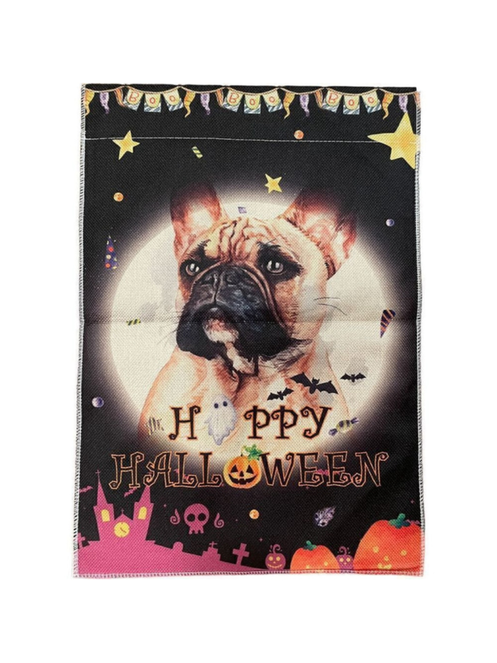 French Bulldog Halloween Garden Flag Double Sided Print New